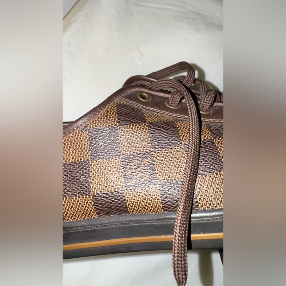 Louis Vuitton Damier Ebene Low-Top Sneakers – Brown Monogram Canvas (Men’s) 9 - Picture 2 of 5